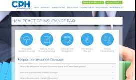 
							         Malpractice Insurance FAQ | CPH & Associates								  
							    