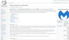 
							         Malwarebytes (software) - Wikipedia								  
							    