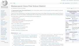 
							         Mamaroneck Union Free School District - Wikipedia								  
							    