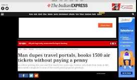 
							         Man dupes travel portals, books 1500 air tickets without paying a ...								  
							    