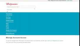 
							         Manage Access | Account Home | Walgreens								  
							    