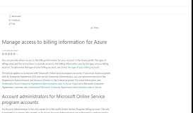 
							         Manage access to Azure billing | Microsoft Docs								  
							    