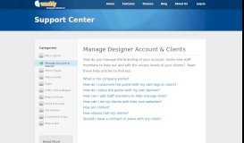 
							         Manage Account & Clients - Designer Platform | Support								  
							    