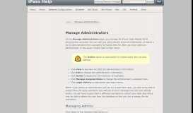 
							         Manage Administrators · iPass Help								  
							    