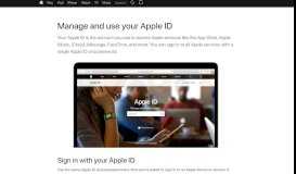 
							         Manage and use your Apple ID - Apple Support								  
							    