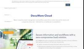 
							         Manage documents and automate workflow with DocuWare Cloud								  
							    