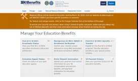 
							         Manage Education Benefits - VA/DoD eBenefits								  
							    