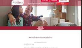 
							         Manage Memorized Accounts - First Calgary Financial								  
							    