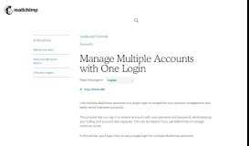 
							         Manage Multiple Accounts with One Login - MailChimp								  
							    