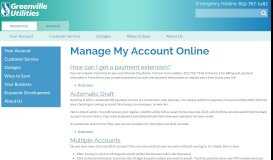 
							         Manage My Account Online | Greenville Utilities Commission								  
							    