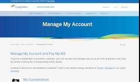 
							         Manage My Account: Online Tools for Customers | Constellation								  
							    
