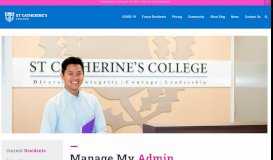 
							         Manage My Admin — St Catherine's College, UWA								  
							    
