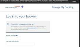 
							         Manage My Booking - British Airways								  
							    