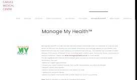 
							         Manage My Health™ – Carlyle Medical Centre								  
							    