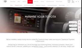 
							         Manage My Toyota | Owners | Toyota UK								  
							    