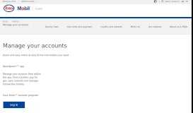 
							         Manage Personal and Business Accounts | Esso and Mobil								  
							    