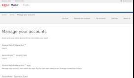 
							         Manage Personal and Business Accounts | Exxon and Mobil								  
							    
