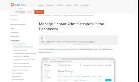
							         Manage Tenant Administrators in the Dashboard - Auth0								  
							    