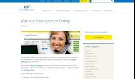 
							         Manage Your Account Online – Tucson Electric Power								  
							    