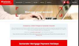 
							         Manage your account – Santander Consumer UK								  
							    