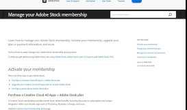 
							         Manage your Adobe Stock membership - Adobe Help Center								  
							    