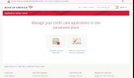 
							         Manage Your Bank of America® Credit Card Applications								  
							    