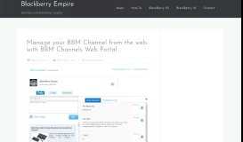 
							         Manage your BBM Channel from the web with ... - Blackberry Empire								  
							    
