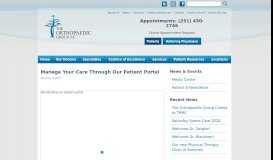 
							         Manage Your Care Through Our Patient Portal | The Orthopaedic ...								  
							    