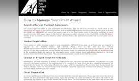 
							         Manage Your Grant Award - Alabama State Council on the Arts								  
							    