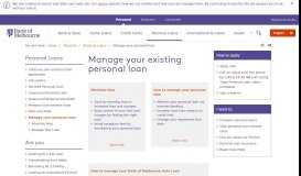 
							         Manage your personal loan | Bank of Melbourne								  
							    