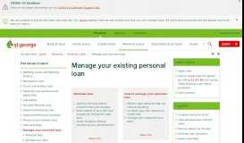 
							         Manage your personal loan | St.George Bank								  
							    