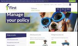 
							         Manage your policy - First for Insurance								  
							    