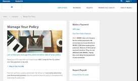
							         Manage Your Policy - MEMIC								  
							    