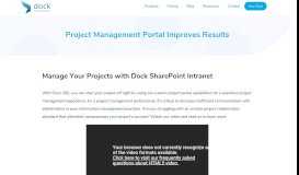 
							         Manage your project with Project Portal - Dock 365								  
							    