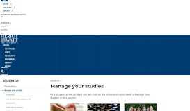 
							         Manage your studies | Heriot-Watt University								  
							    