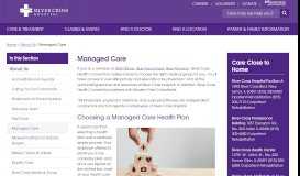 
							         Managed Care - Silver Cross Hospital								  
							    