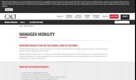 
							         Managed Mobility | Products & Services - CACI								  
							    
