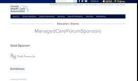 
							         ManagedCareForumSponsors | Florida Health Care Association								  
							    