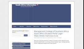 
							         Management College of Southern Africa South Africa Student ...								  
							    