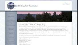 
							         Management Company - St. Helena Park Association								  
							    