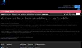 
							         Management Forum becomes a delivery partner for IoSCM								  
							    