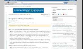 
							         Management of Portal Vein Thrombosis - NCBI								  
							    