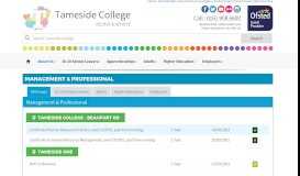 
							         Management & Professional - Search Tameside College Courses								  
							    
