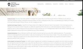 
							         Management Services | Capital Investment Realty								  
							    