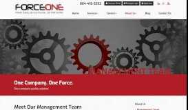 
							         Management Team - ForceOne								  
							    