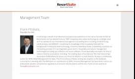 
							         Management Team – ResortSuite								  
							    