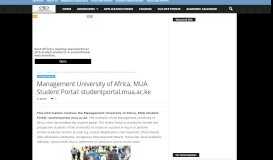 
							         Management University of Africa, MUA Student Portal: studentportal ...								  
							    
