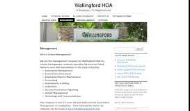 
							         Management | Wallingford HOA								  
							    