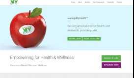 
							         ManageMyHealth™ - Secure personal internet health portal								  
							    