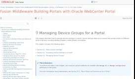 
							         Managing Device Groups for a Portal - Oracle Help Center								  
							    